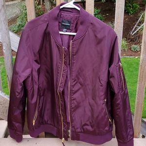 Lane Bryant 18/20 Burgandy Bomber Jacket